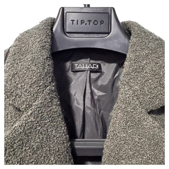 Tahari Grey Textured viscose Wool Suit Blazer Jacket‎ size 12 - Picture 3 of 4